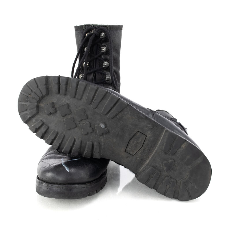 Austrian Black Canvas & Leather Jungle Boots | Issued, , large image number 4